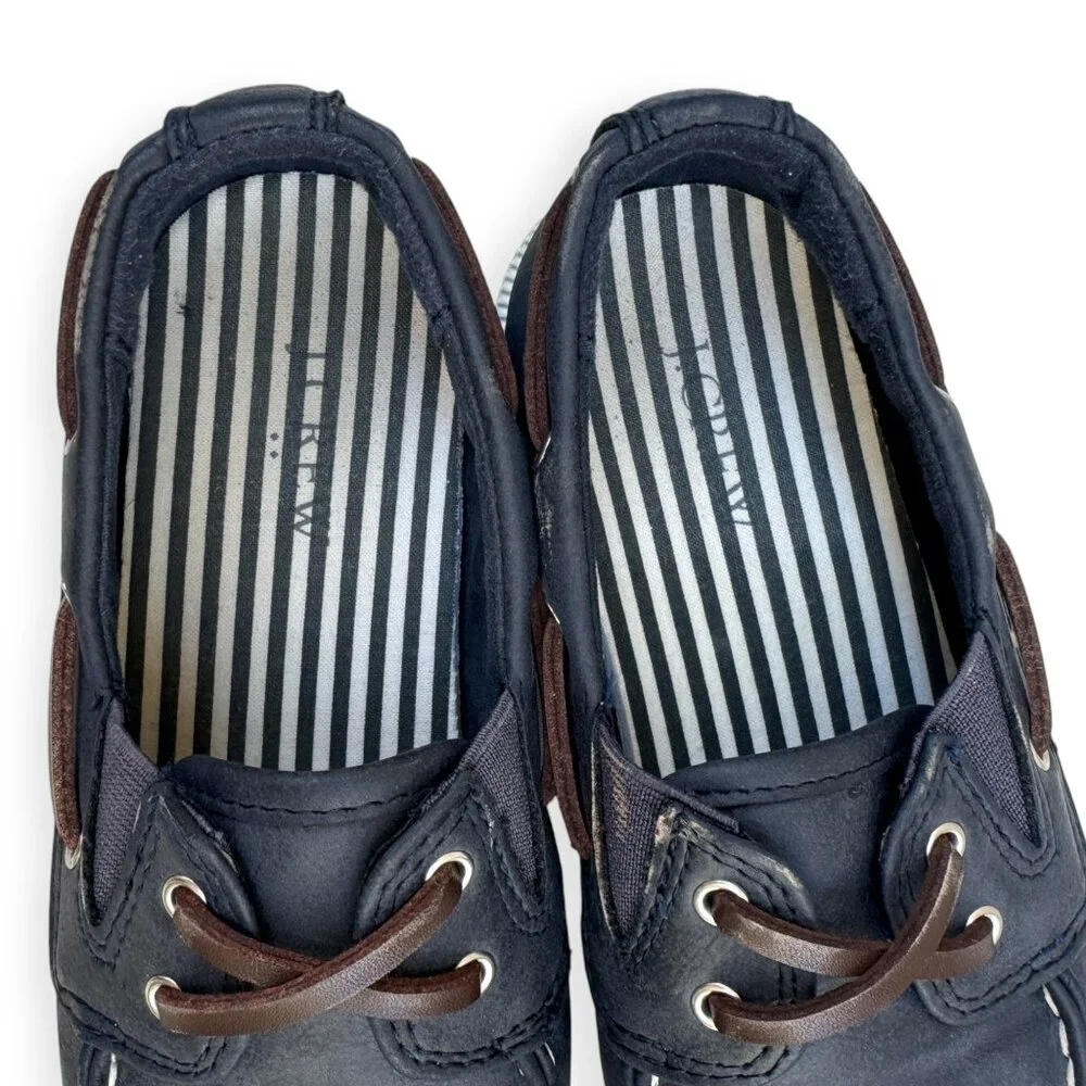 J.CREW‎ Factory Crew Cuts Boys' Boat Shoes Blue Loafers Size 12